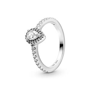 Pandora Silver Teardrop Halo Ring